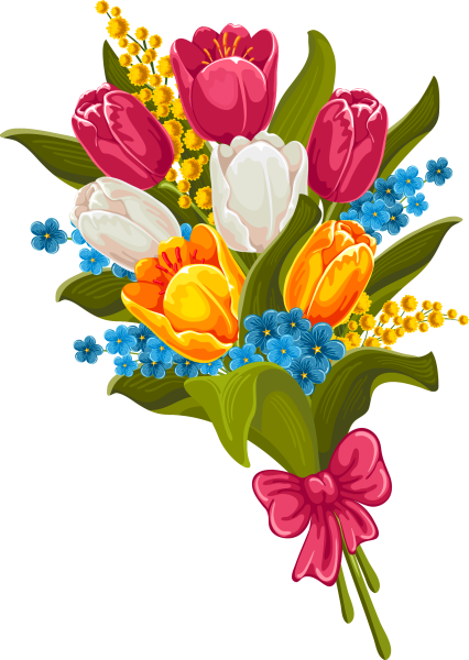 Весенний букет тюльпанов