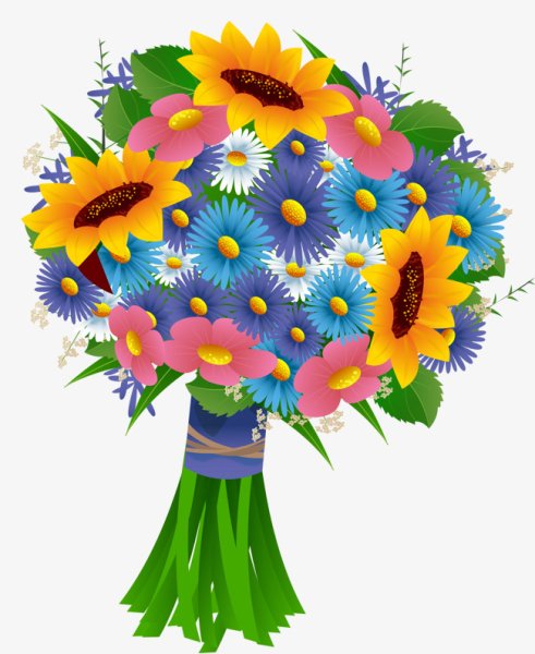 Букет цветов рисунок