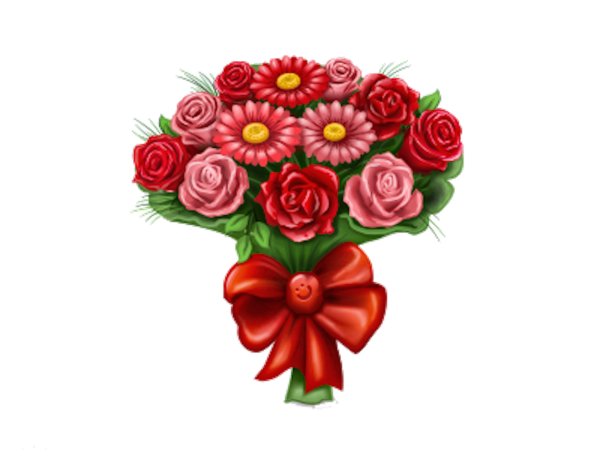 Мультяшные букеты цветов