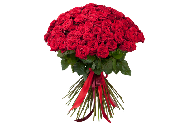 Красивый букет красных роз