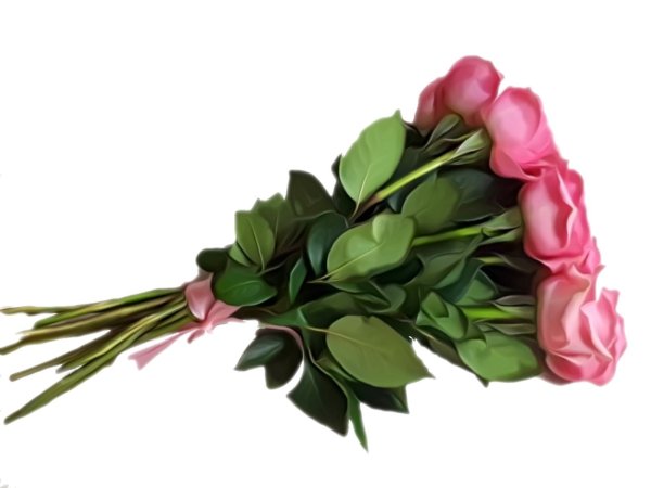 Букет лежит