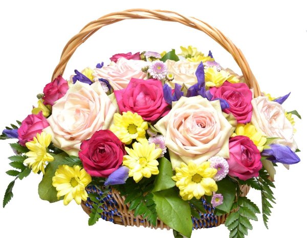 Красивые корзинки с цветами