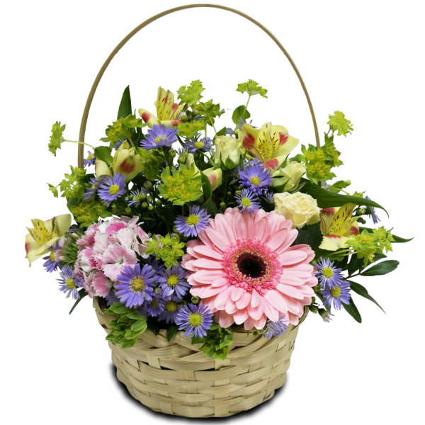 Летний букет в корзине