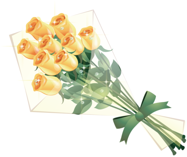 Букет рисунок на прозрачном фоне