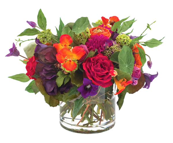 Цветочные композиции на прозрачном фоне