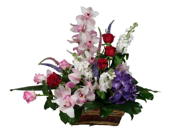 Цветочные композиции на прозрачном фоне