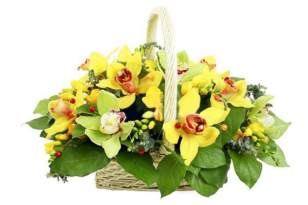 Букет с орхидеей