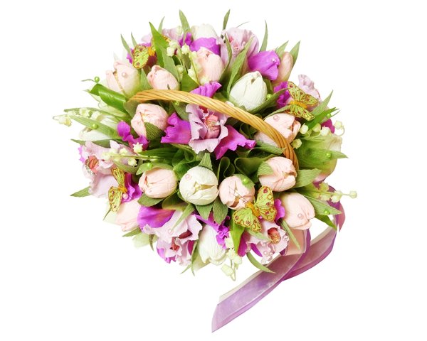 Букеты на белом фоне современные