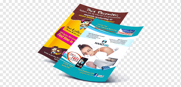 Рекламные листовки на прозрачном фоне
