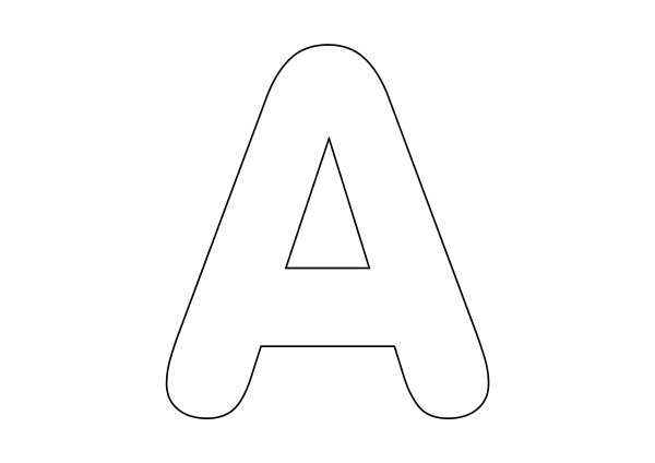 Трафарет букв для вырезания