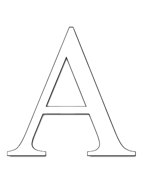 Трафарет букв