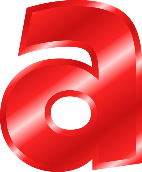 Буква а красная без фона