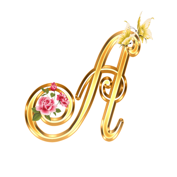 Красивые золотые буквы