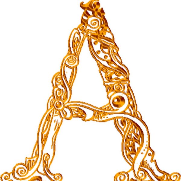 Красивые золотые буквы