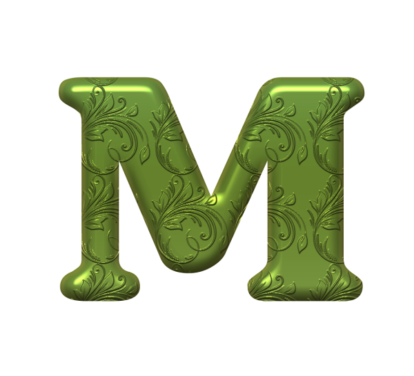 Буквы зеленого цвета