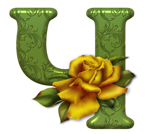 Красивые буквы с цветочками