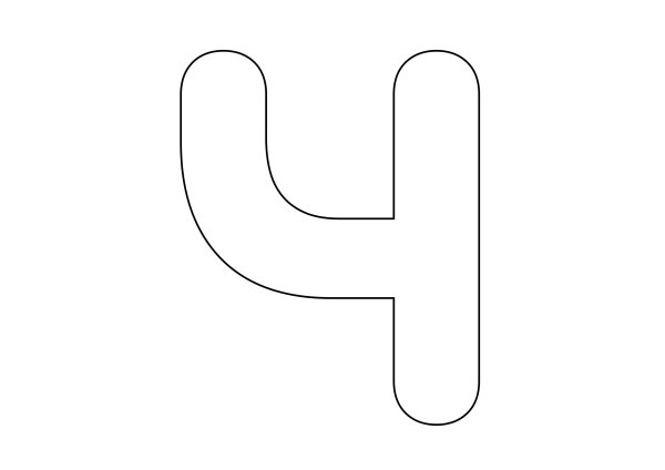 Буква ч трафарет