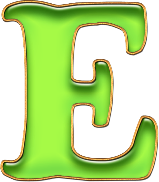 Буква е цветная