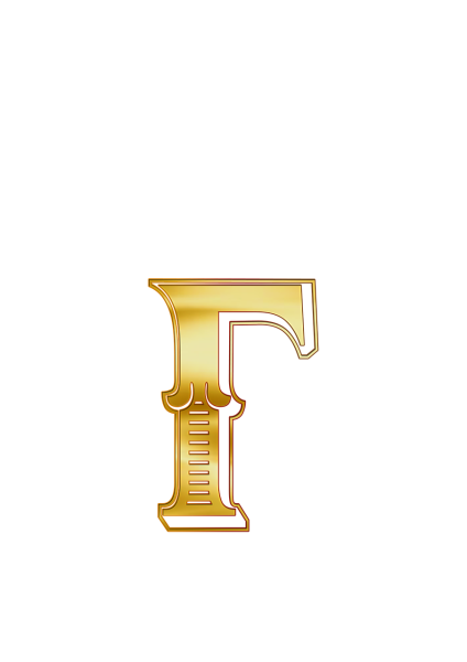 Буквы г,золотистые