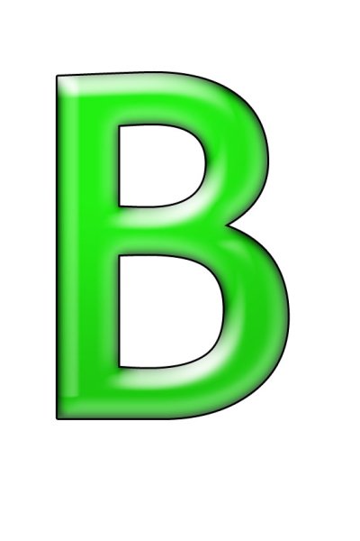Буква а зеленая