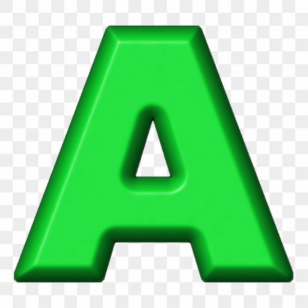 Буква а зеленая