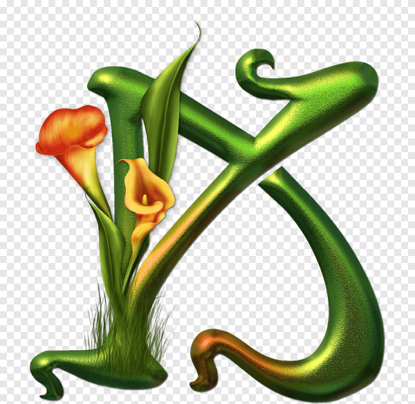 Красивые буквы в виде цветов