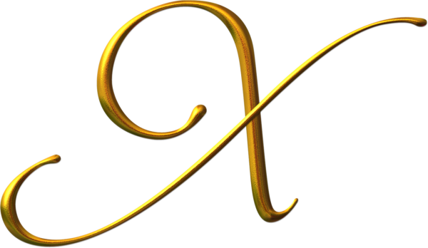 Золотая буква х