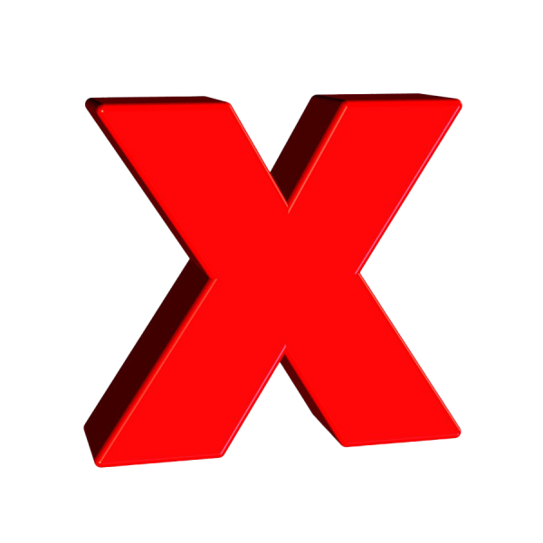 Объемная буква х