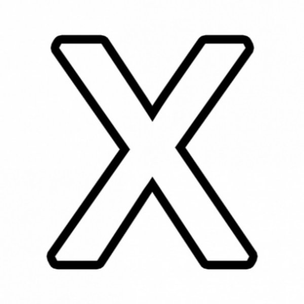 Буква х шаблон