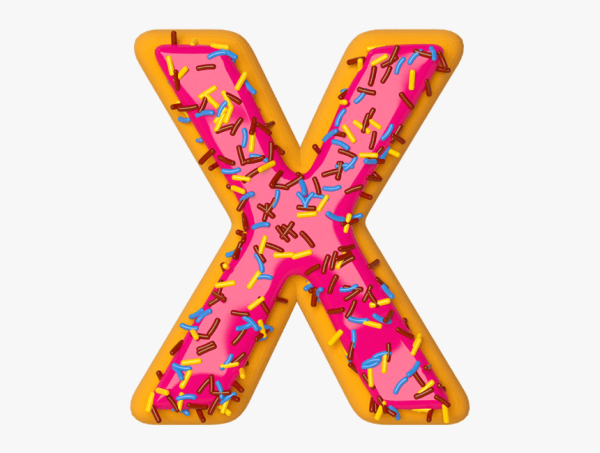 Буква х цветная