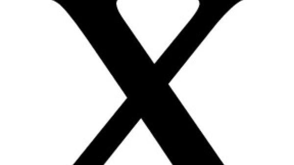 Буква х на черном фоне