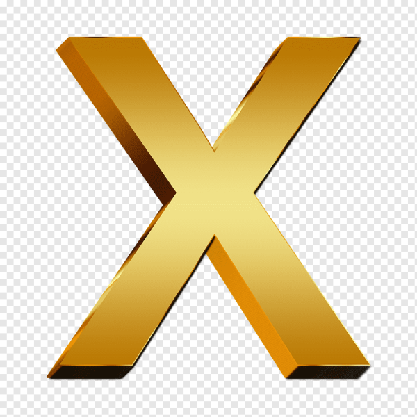 Золотая буква х