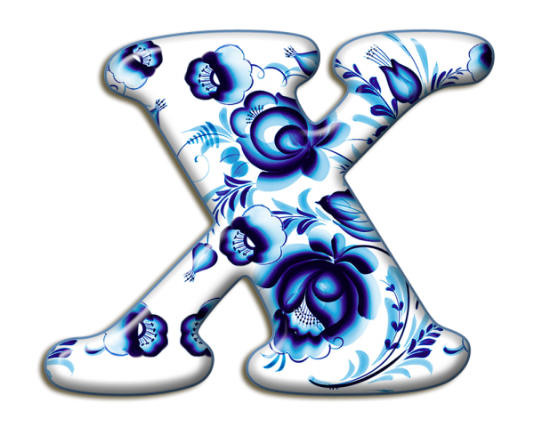 Красивый алфавит Гжель