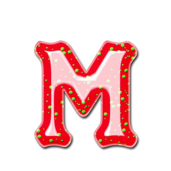 Красивые разноцветные буквы