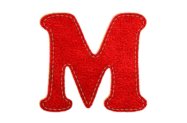 Буква м цветная красивая