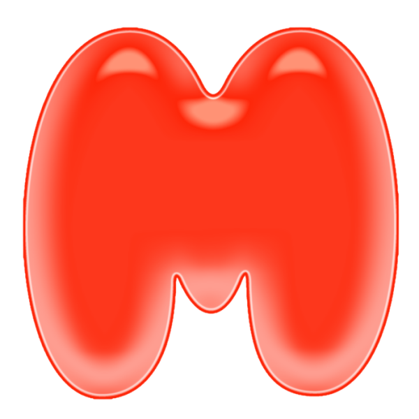 Буква м цветная