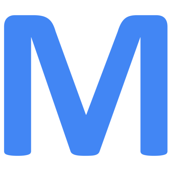 Буква м синяя