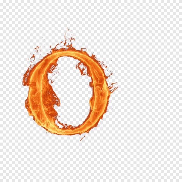 Буква o в огне