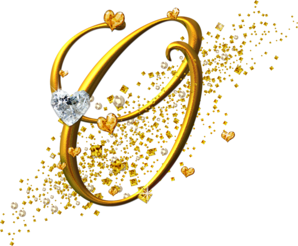 Золотые буквы на прозрачном фоне