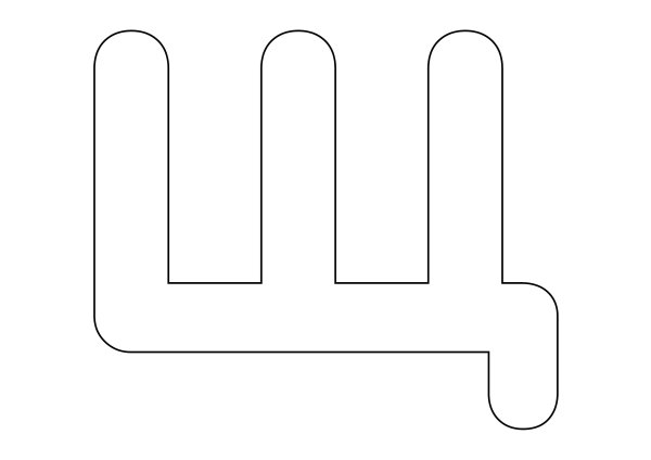 Трафаретная буква ш