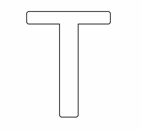 Буква т трафарет