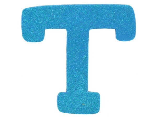 Буква t синим