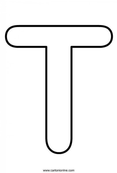 Печатная буква т большая