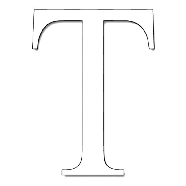 Трафаретная буква т