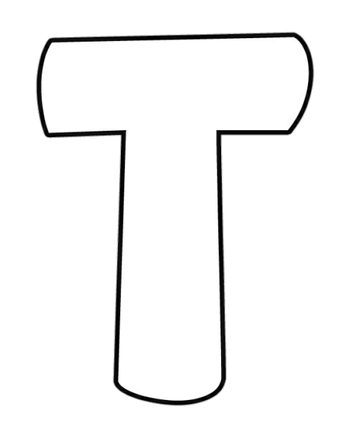 Макет буквы т