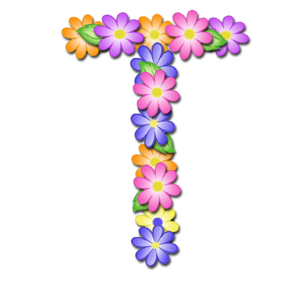 Красивые цветочные буквы