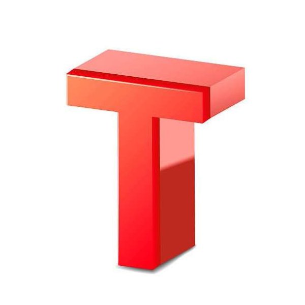 Красивая буква т красная