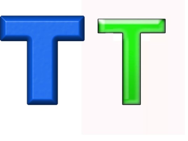 Буква т синяя