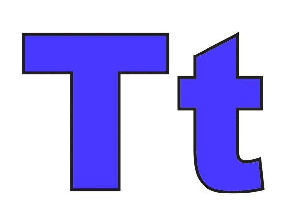 Буква t маленькая