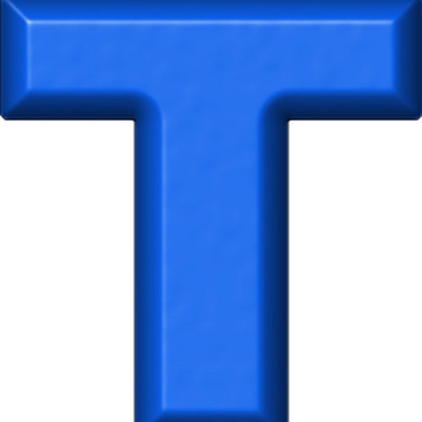 Буква т синего цвета